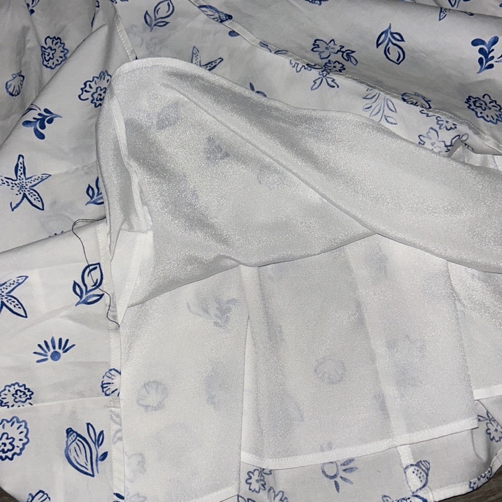 WAYF drop waist seashell print Midi Dress - Picture 11 of 13